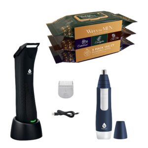 Wireless Body Hair Trimmer  (3-Pack, 150 Wipes)