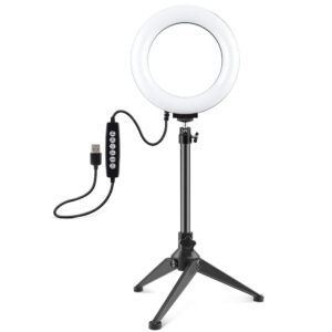 NNEIDS 6.2 Usb Led Ring Light With 10 Modes & Desktop Tripod Mount - Black