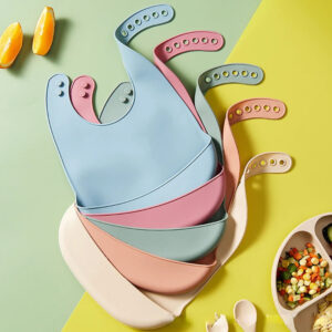 Baby Silicone Bib for Babies with Pocket multivariant
